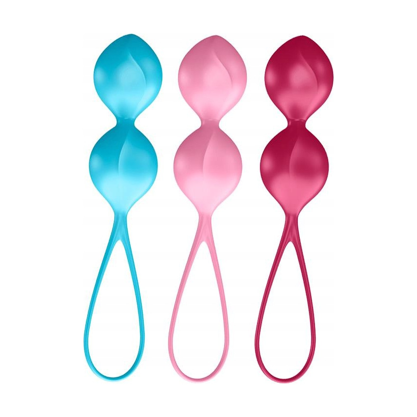 Jajko wibrujące Satisfyer jądra C03 double 3 szt. duże silikonowe