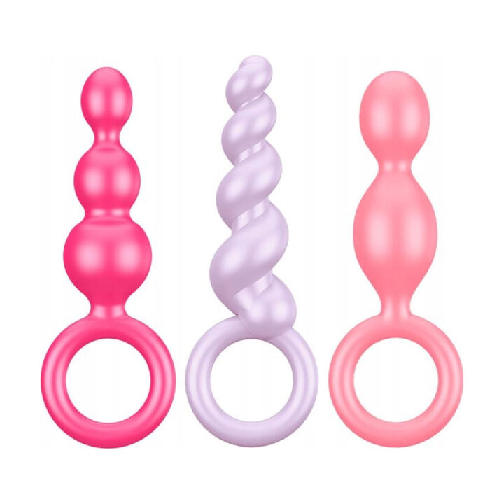 Korek analny Satisfyer Plugs colored 3 szt. silikonowy