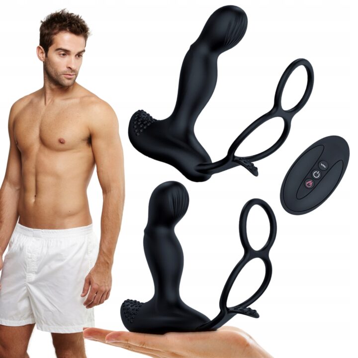 Masażer prostaty B-Series Fox z pilotem i grzaniem 12,5 cm czarny