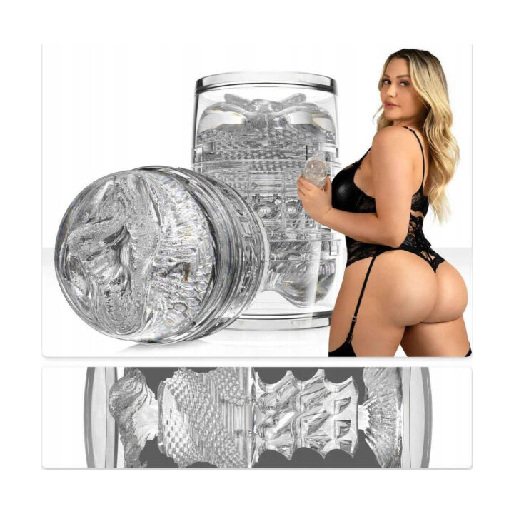 Masturbator ręczny Fleshlight transparentny 2w1 Quickshot Mia Malkova 11 cm