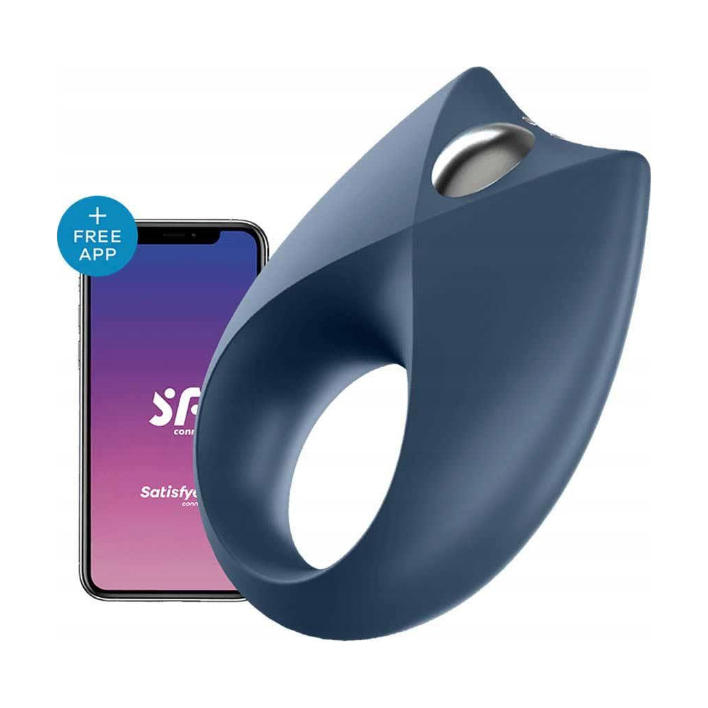 Pierścień wibrujący Satisfyer Royal One silikonowy z aplikacją niebieski