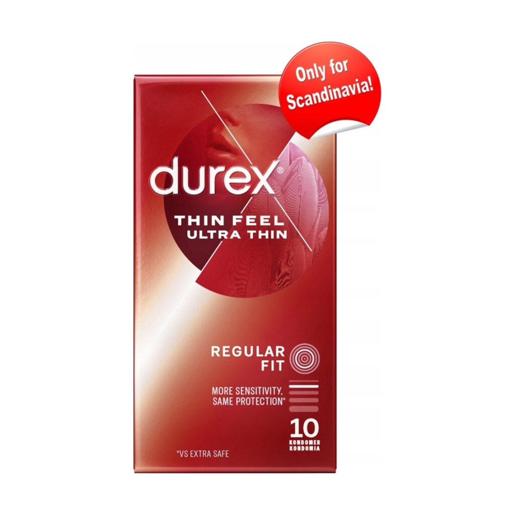Prezerwatywy Durex Feel Thin 10 szt Cienkie i Wytrzymałe przezroczyste