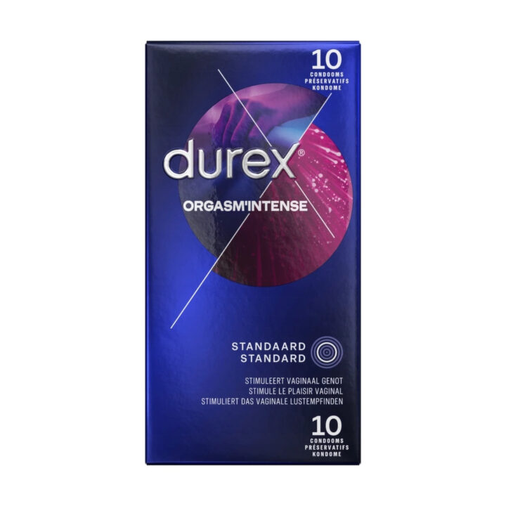 Prezerwatywy Durex Orgasm Intense 10 szt z wypustkami i żelem stymulujące