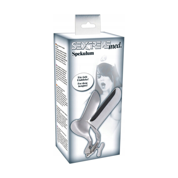 Wziernik fetish Collection ginekologiczny stalowy srebrny 10,5 cm