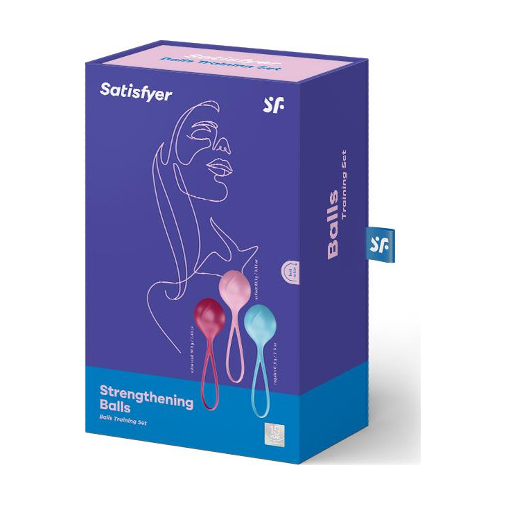 Kulki gejszy Satisfyer kulek jądra C03 niebieskie różowe czerwone
