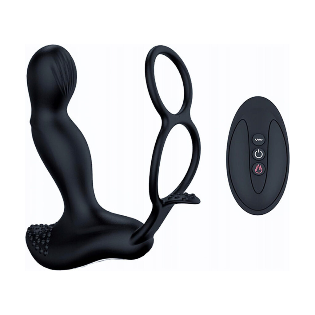Masażer prostaty B-Series Fox z pilotem i grzaniem 12,5 cm czarny