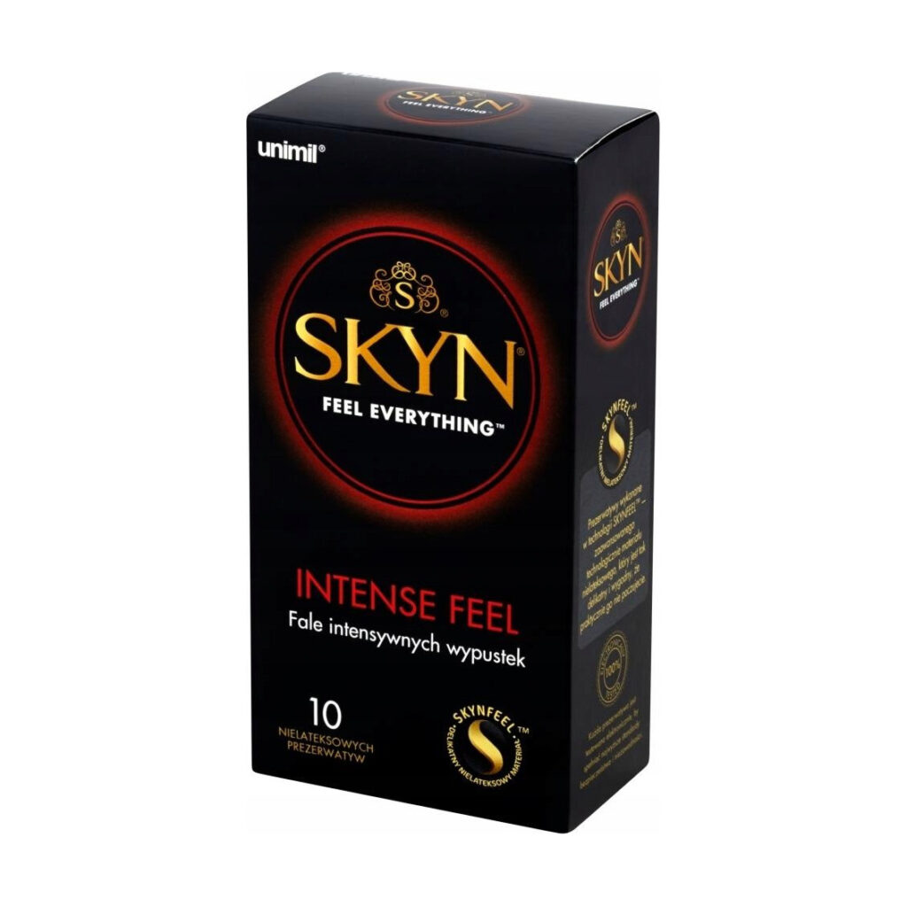 Prezerwatywy Intense SKYN Feel stymulujące nawilżane nielateksowe 10 szt